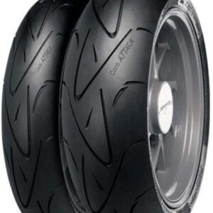 Continental 02443930000 Conti Sport Attack Hypersport Rear Tire - 180/55ZR-17 , Position: Rear, Rim Size: 17, Tire Application: Sport, Tire Size: 180/55-17, Tire Type: Street, Load Rating: 73, Speed Rating: (W), Tire Construction: Radial