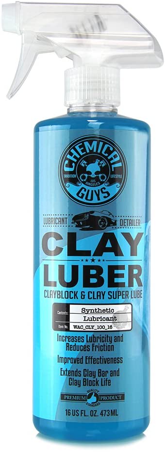 Chemical Guys CLY_KIT_2 Medium Duty Clay Bar and Luber Synthetic Lubricant Kit (16 oz) (2 Items),Gray