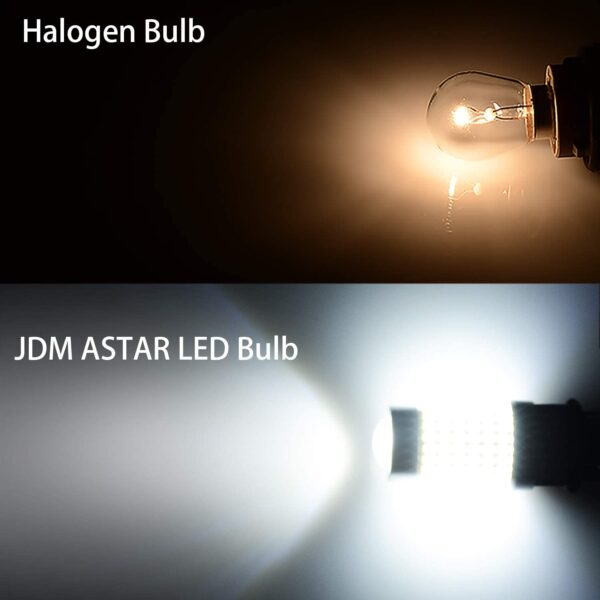 JDM ASTAR Extremely Bright 144-EX Chipsets 3056 3156 3057 3157 LED Bulbs with Projector for Backup Reverse Lights, Xenon White
