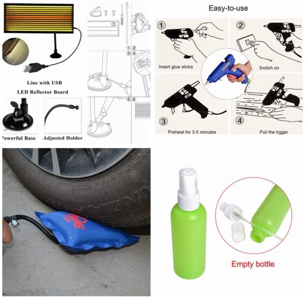 Fly5D 74 Pcs Car Body Paintless Repair Removal Tools Automotive Door Ding Dent Silde Hammer Glue Puller Repair Starter Set Kits for Car Hail Damage and Door Dings Repair