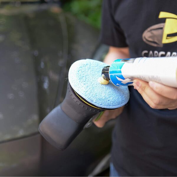 CARCAREZ 24pcs Microfiber Applicator Pad for Car Waxing, Blue