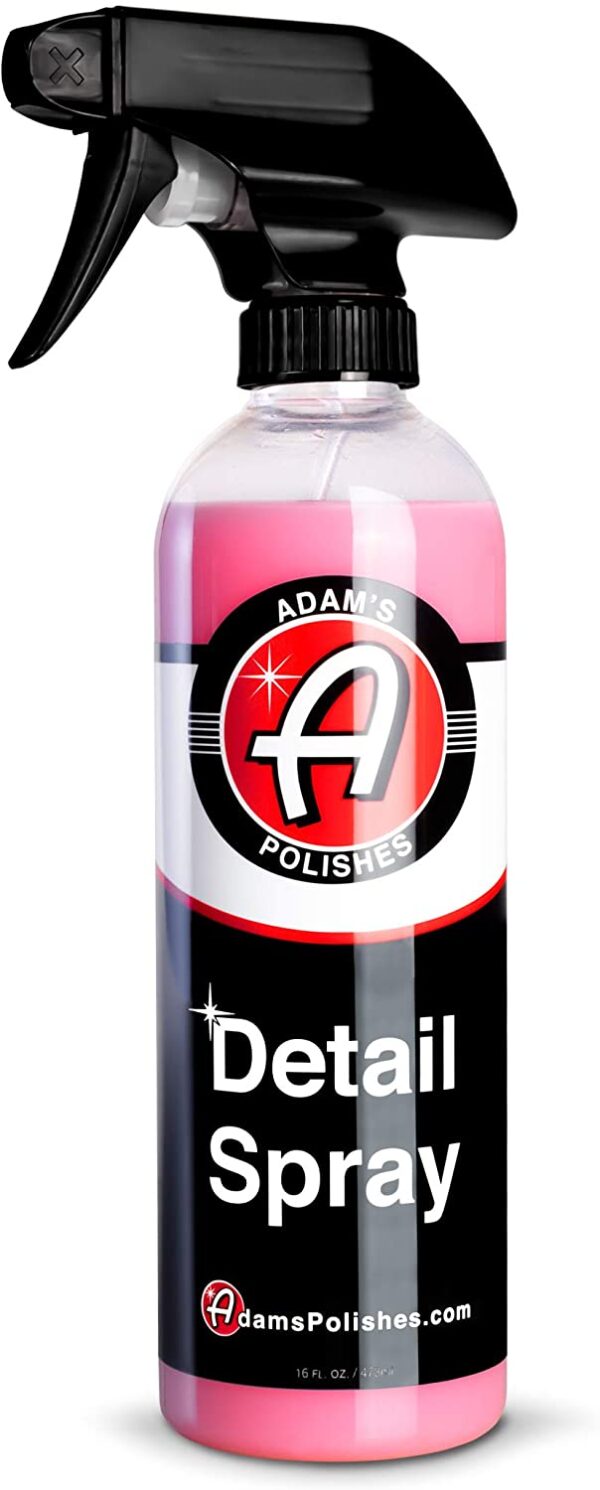 Adam's Detail Spray - Quick Waterless Detailer Spray for Car Detailing | Polisher Clay Bar & Car Wax Boosting Tech | Add Shine Gloss Depth Paint | Car Wash Kit & Dust Remover (16oz)