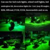 6 Pods LED Rock Lights for Jeep ATV UTV SUV RZR Off Road Ranger Pioneer Wheeler Truck Boat Underbody Glow Trail Rig Lighting Lamp Underglow LED Neon Lights Waterproof 12V-24V - Green