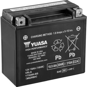 Yuasa YUAM62RBH YTX20H-BS Battery, Multicolor, One Size